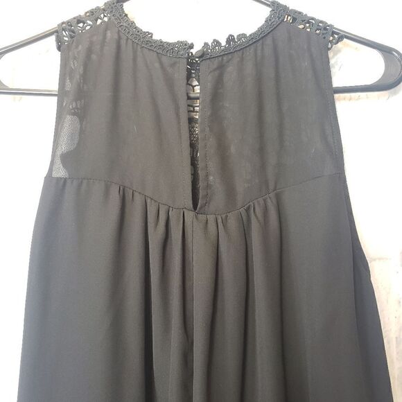 JODIFL Sleeveless Flowy Shift Dress Lace Top - Picture 8 of 8